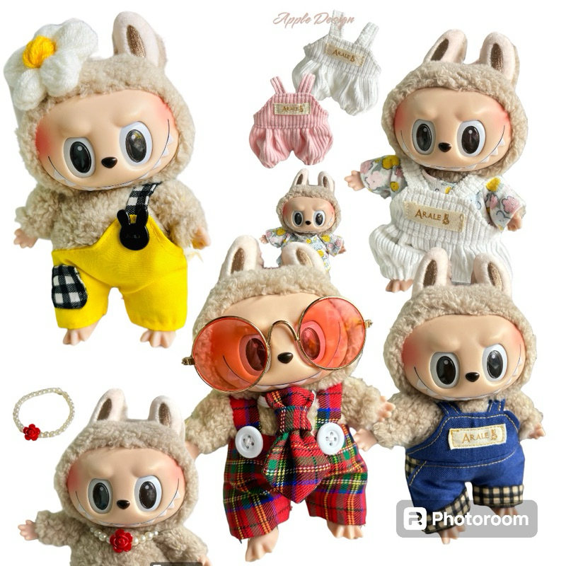 ชุดลาบูบู้ LABUBU / โบว์ / หมวก / สร้อย (ไม่รวมตุ๊กตา)