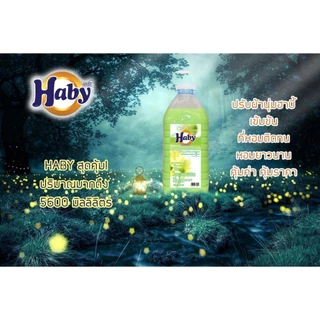 Haby น้ำยาปรับผ้านุ่ม (สีเขียว) ขนาด 5600 มล กลิ่น Charming & Happiness