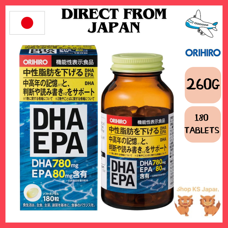 【ส่งตรงจากญี่ปุ่นOrihiro Dha/epa 180 เม็ด [Functional Labeling Food] DHA EPA DPA ขณะทําการวัด SEO ข้