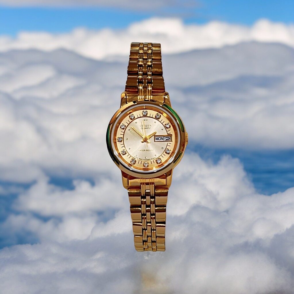 นาฬิกาข้อมือผู้หญิง CITIZEN Quartz รุ่น 0N0071 สีทอง 910033 สีเงิน ขนาดตัวเรือน 25 มม. ตัวเรือน สาย 