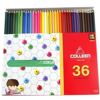 สีไม้ยาวคอลลีน 12สี 24สี 36สี 48สี 60 สี 1 หัว No.775 COLLEEN