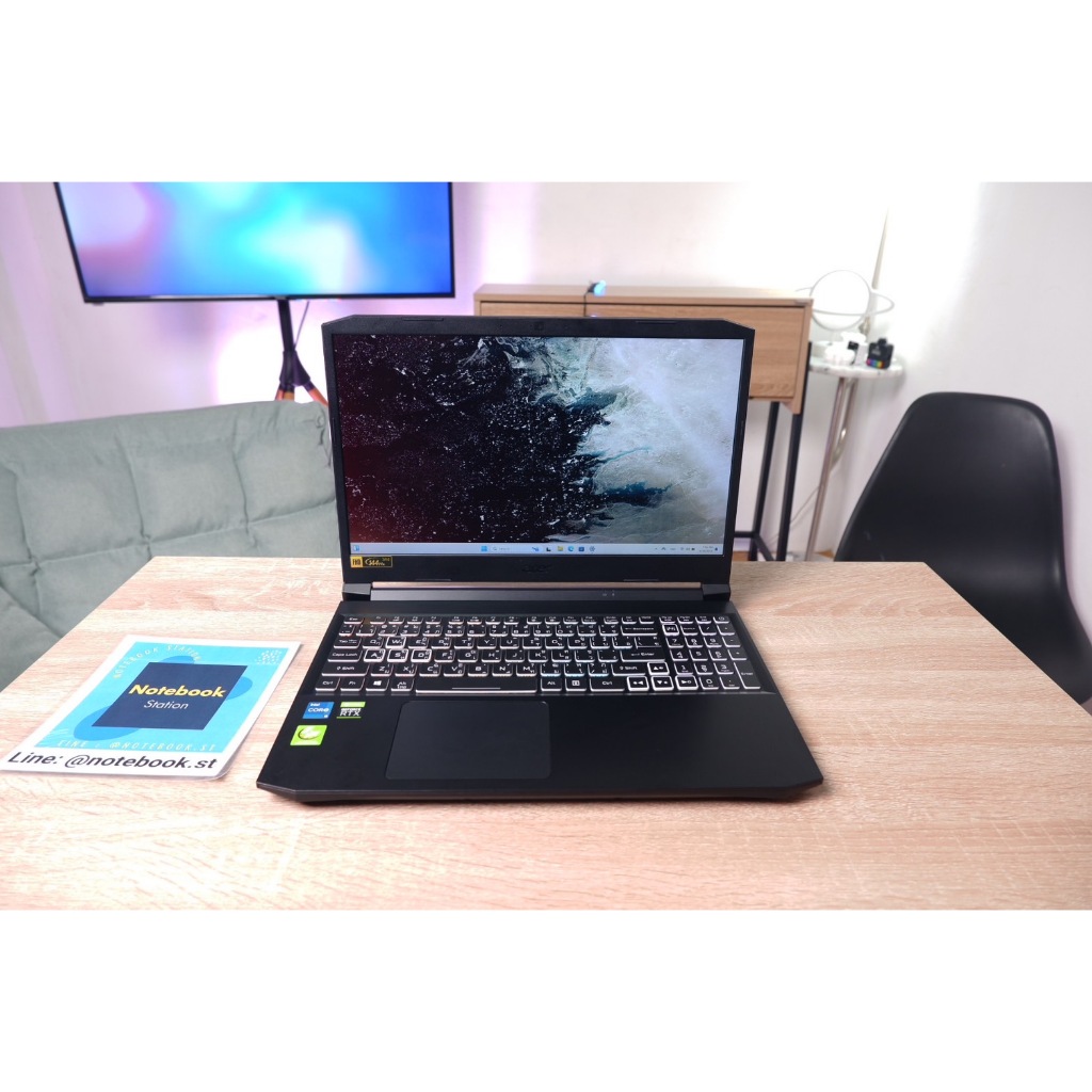 Acer Nitro 5 i5-11400H Ram16 RTX3060(6GB) SSD512 จอ15.6 144Hz เกมมิ่งสเปคสูง คีย์บอร์ดไฟRGB ขายเพียง