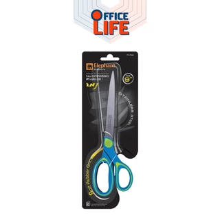 Elephant (ตราช้าง) กรรไกร รุ่น OFP Soft Rubber Grip ด้ามยาง ด้ามฟ้า ขนาด 5.5 - 9 นิ้ว ( 1 อัน )