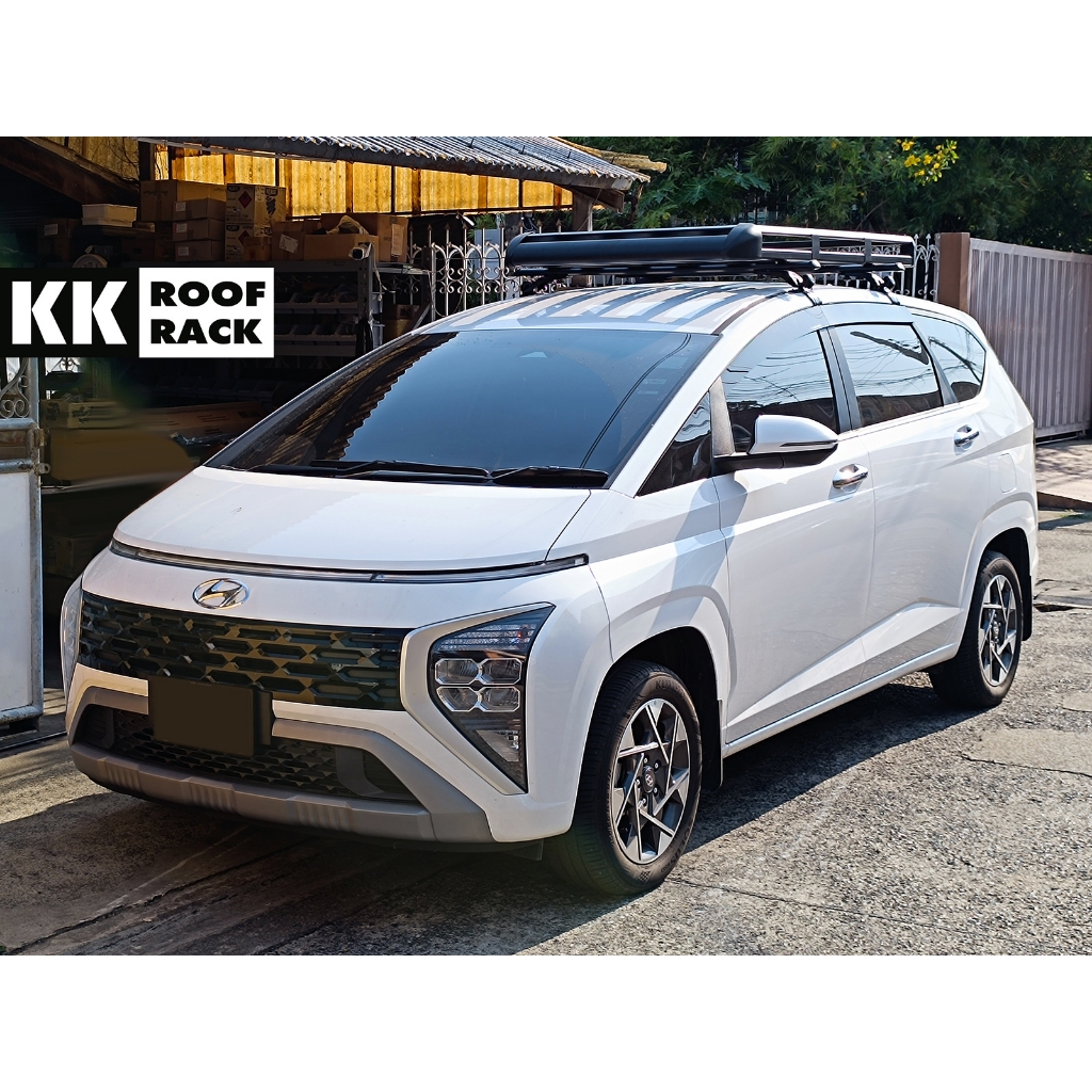 แร็คหลังคา พร้อมถาดอลูมิเนียม สำหรับ Hyundai Stargazer ของใหม่ ไม่เจาะหลังคา