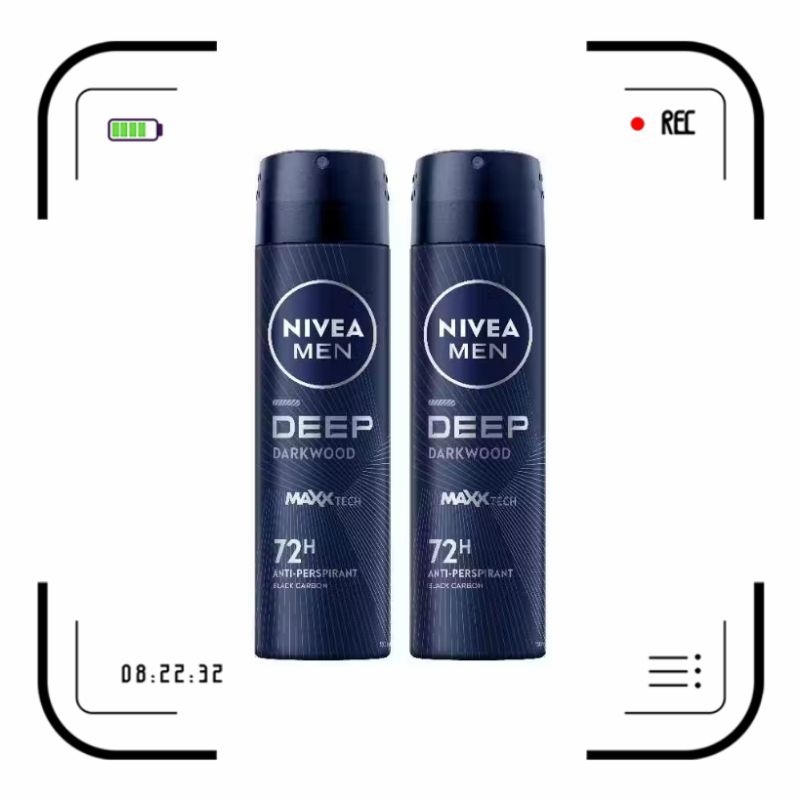 NIVEA MEN DEEP DARKWOOD SPRAY นีเวีย เมน ดีพ ดาร์กวูด สเปรย์ ระงับกลิ่นกาย 150ml. 2 ชิ้น