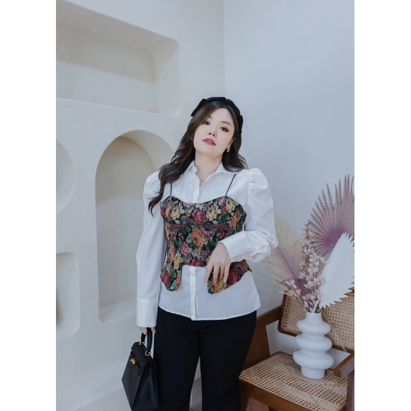 BBWshopเสื้อเซตส้มขาว