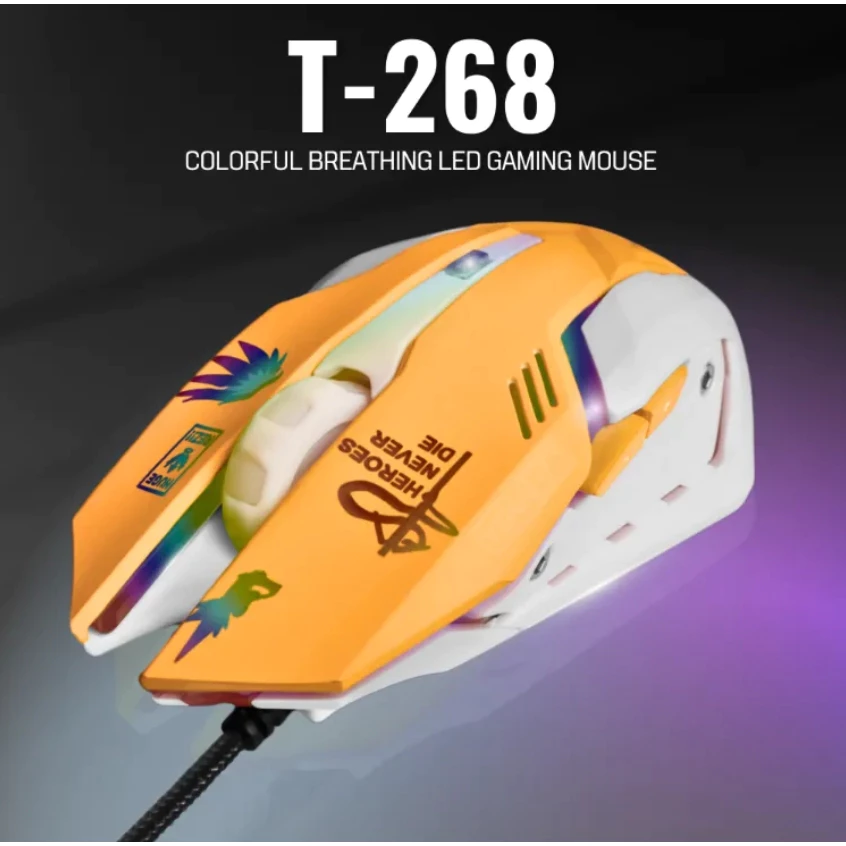 เมาส์เกมมิ่ง T-268 แบบมีสาย USB ไฟ LED 4 ระดับ DPI thumbnail 3