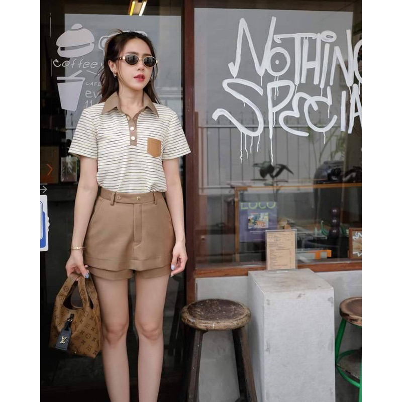 BRITT BROWN SPENDEX TOP AND SHORTS