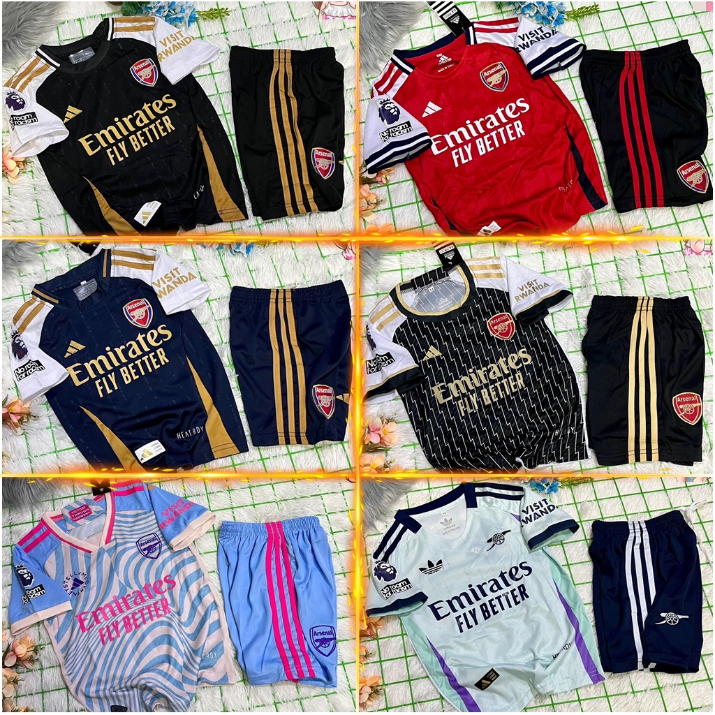 ชุดฟุตบอล เสื้อบอล เด็ก ได้ทั้งชุด(เสื้อ+กางเกง) แขนสั้น 2024-25 รวมทีม23