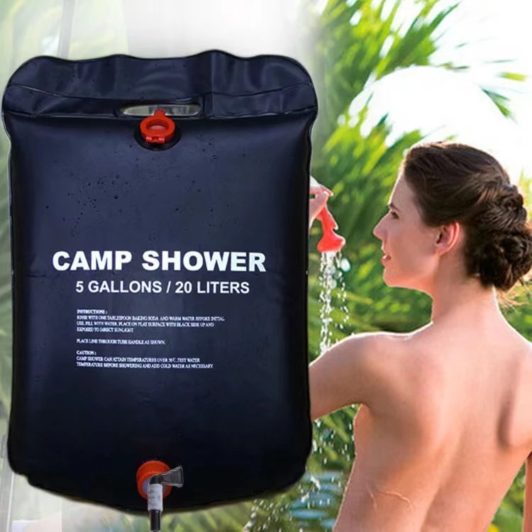 ถุงอาบน้ำ 20L แคมป์ปิ้ง อุปกรณ์แคมปิ้ง ถุงอาบน้ำพลังงานแสงอาทิตย์ camping ถุงอาบน้ำกลางแจ้ง เดินป่าถุงน้ำพีวีซีอุปกรณ์ต