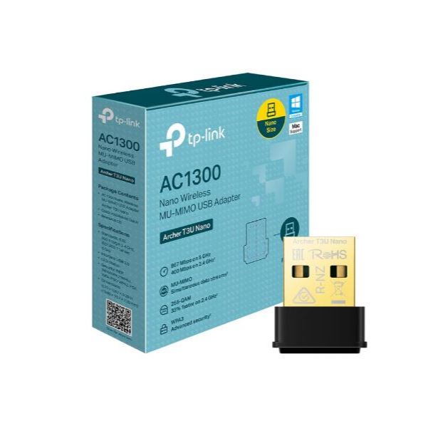 TP-LINK AC1300 Nano Dual Band Wi-Fi USB Adapter รุ่นARCHER-T3U-NANO