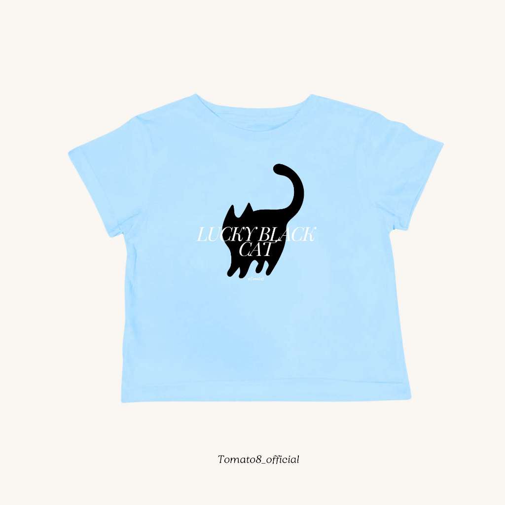 [Tomato8]-Baby tee Lucky Cat