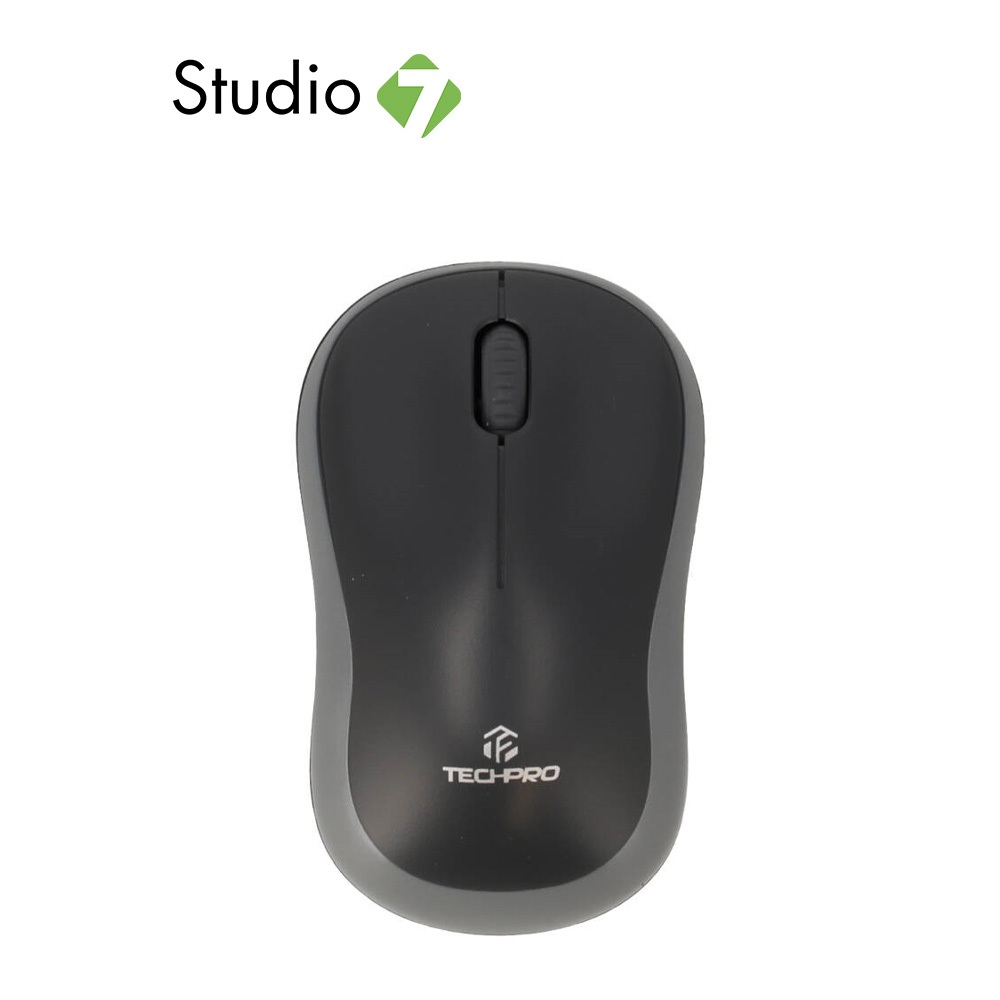 เม้าส์ไร้สาย TECHPRO Wireless Mouse Silent Charcoal by Studio7