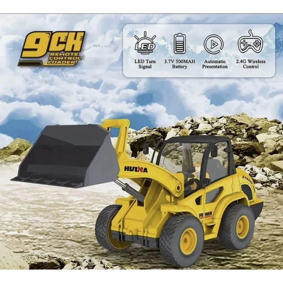 รถบังคับ รถตักดิน Huina 1518 RC 9CH 1/24  รีโมท 2.4 Ghz หัวตักเหล็ก ระบบไฟสมจริง thumbnail 5