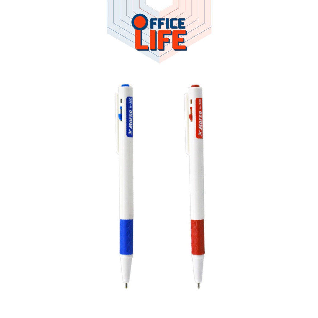Horse (ตราม้า) ปากกา ปากกาลูกลื่น รุ่น H-300 หมึกสีน้ำเงิน ขนาด 0.7 mm. ( 1 ด้าม )
