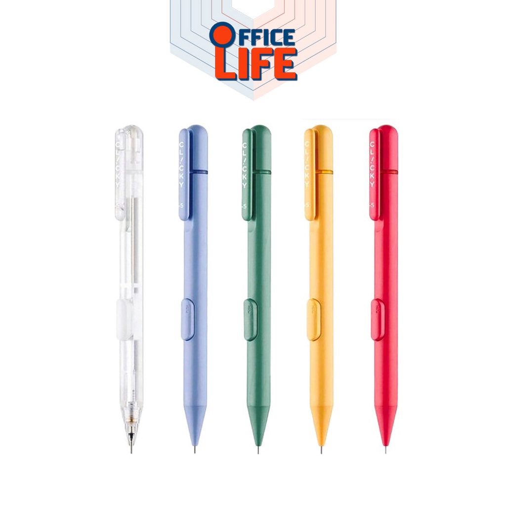 MONAMI (โมนามิ) ดินสอ ดินสอกดข้าง รุ่น CLICKY ขนาด 0.5 mm. Made in Korea สีพาสเทล โมนามิ ( 1 ด้าม )