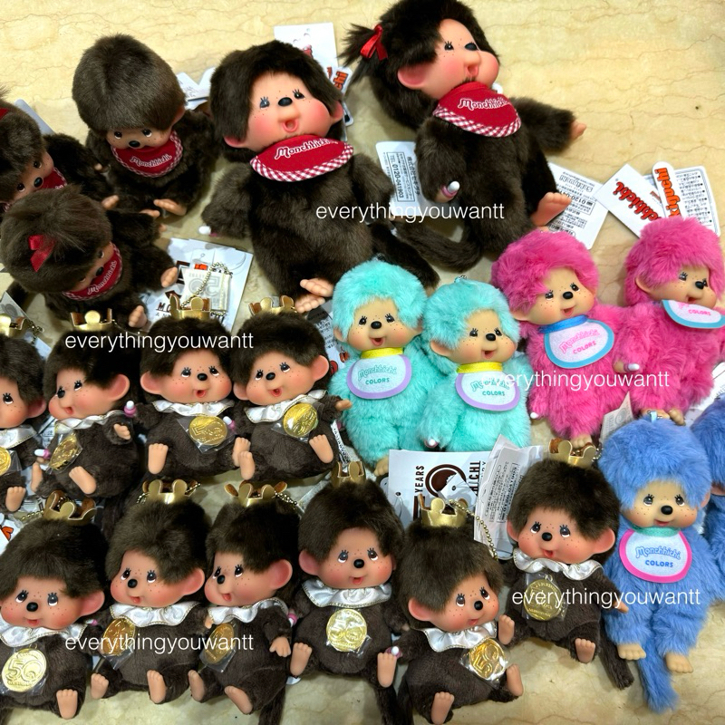 (พร้อมส่งราคาดี) [ใช้โค้ดลด30%ได้ ] Monchhichi ม่อนชิชิ พวงกุญแจ ตุ๊กตามอนชิชิ ของแท้จากญี่ปุ่น
