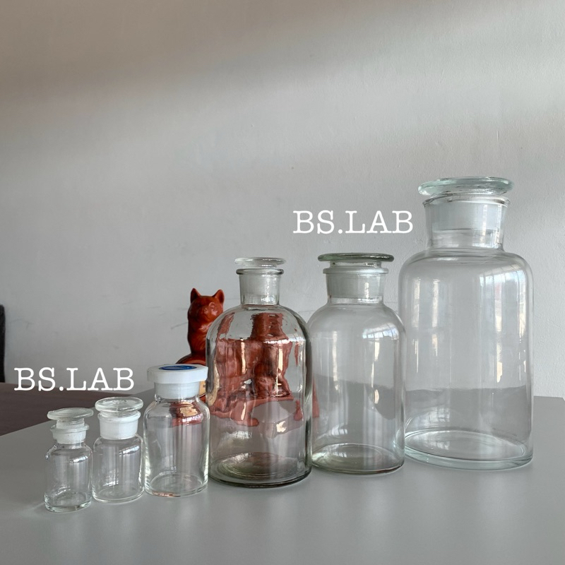 ขวดรีเอเจ้นท์สีใส(ปากกว้าง) Reagent glass bottle(Wide Mouth)