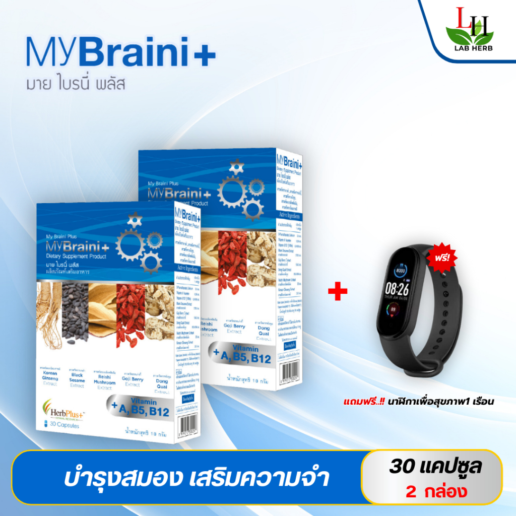 MyBraini+ (มาย ไบรนี่พลัส)สมุนไพรบำรุงสมอง ความจำ โดยหมอแบงค์ นพ ผู้เชี่ยวชาญด้านสมุนไพรกว่า 10 ปี
