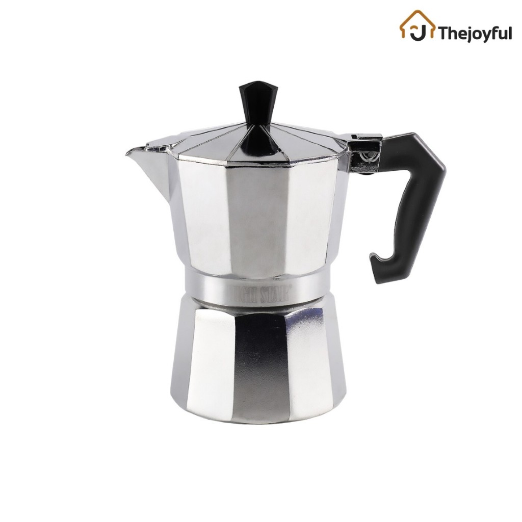 Thejoyful หม้อต้มกาแฟสด มอคค่าพอท Moka Pot หม้อกาแฟอิตาลี Coffee Pot 50ml–600ml