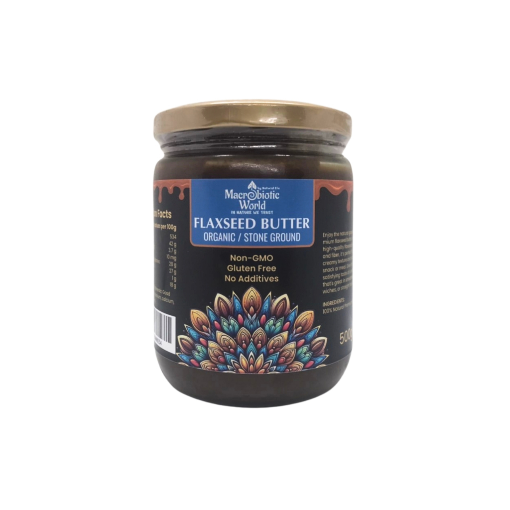 Organic/Bio FlaxSeeds Butter เนยเมล็ดแฟล็กซ์ (185g / 500g) l Macrobiotic World Natural Efe l Spreads