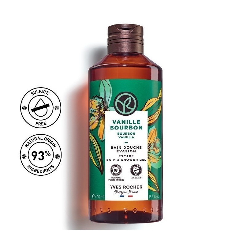 Yves Rocher Bourbon Vanilla Escape Bath & Shower Gel 400 ml