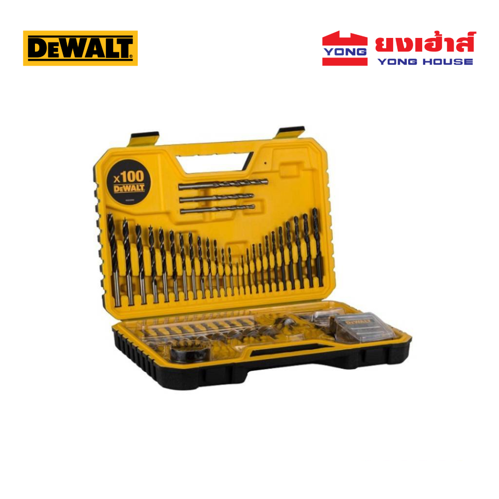 DEWALT ชุดรวมดอกสว่านและดอกขัน รุ่น DT71563 X100 ชุด 100 ดอก ชุดดอกไขควง ชุดดอกสว่าน