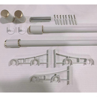 ราวผ้าม่านสองชั้น ชุดราวผ้าม่าน  พร้อมอุปกรณ์ครบชุด อลูมิเนี…