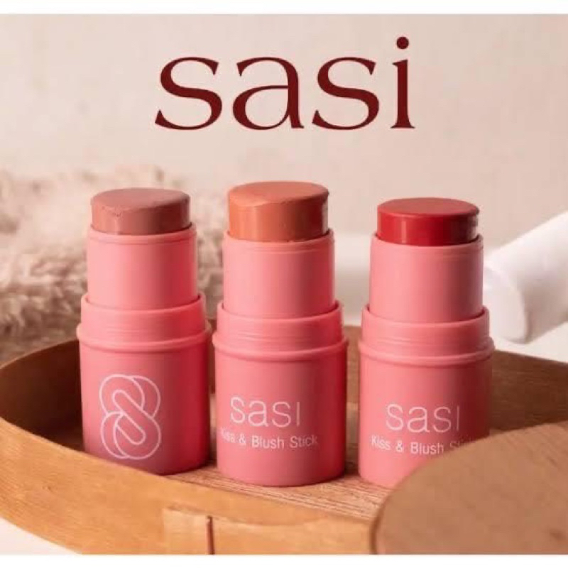 sasi ศศิ kiss & blush stick บลัชเนื้อครีมแบบแท่งสุดคิ้วท์  4g