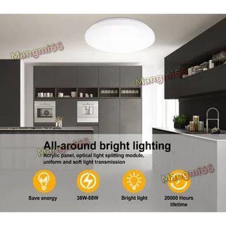 ไฟ LED โคมไฟติดเพดานทรงกลม 24W 36W 48W ไฟเพดาน LED ไฟห้องนอน (แสงขาว)