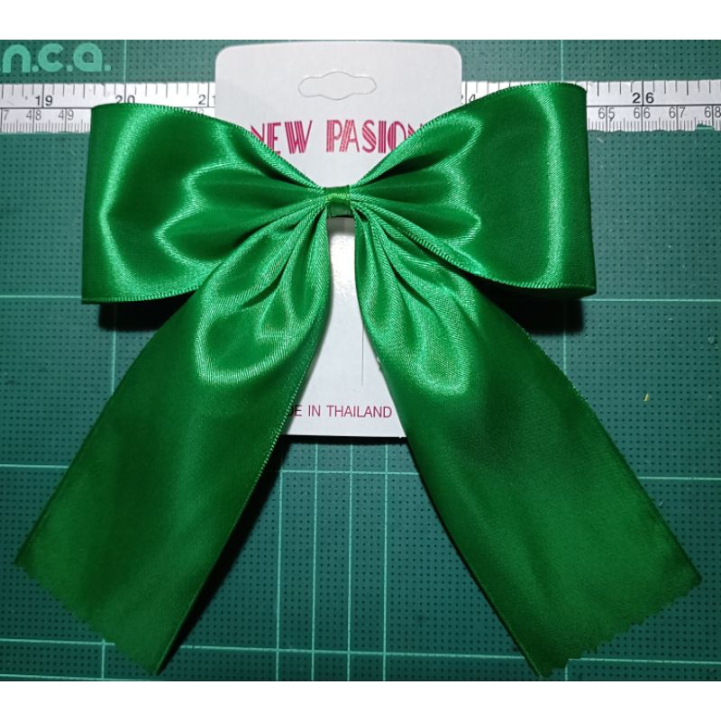 โบว์นักเรียนมัธยมปลายสีเขียว ขนาดริบบิ้น2"