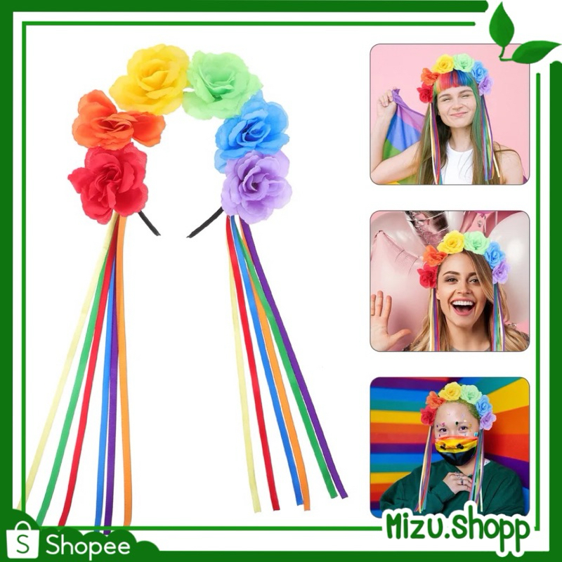 ถูกมาก ที่คาดผมสีรุ้ง LGBT Pride Parade เครื่องประดับแฟชั่นปาร์ตี้ (ไดัรับ 7-10 วัน)