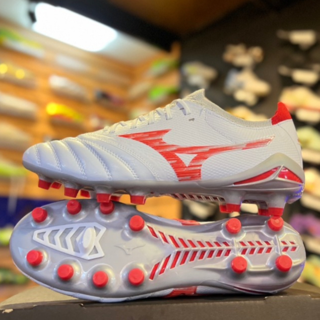 รองเท้าฟุตบอล สตั้ด Mizuno รุ่น MORELIA NEO IV JAPAN สินค้าถ่ายจากงานจริง ใส่ไม่ได้เปลี่ยนได้(ของแถม