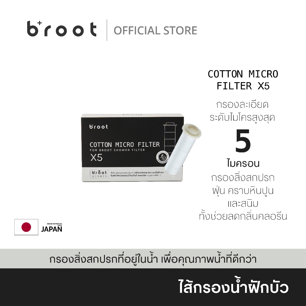 Filter ไส้กรองน้ำ 5 ชิ้น สำหรับฝักบัวกรองน้ำ