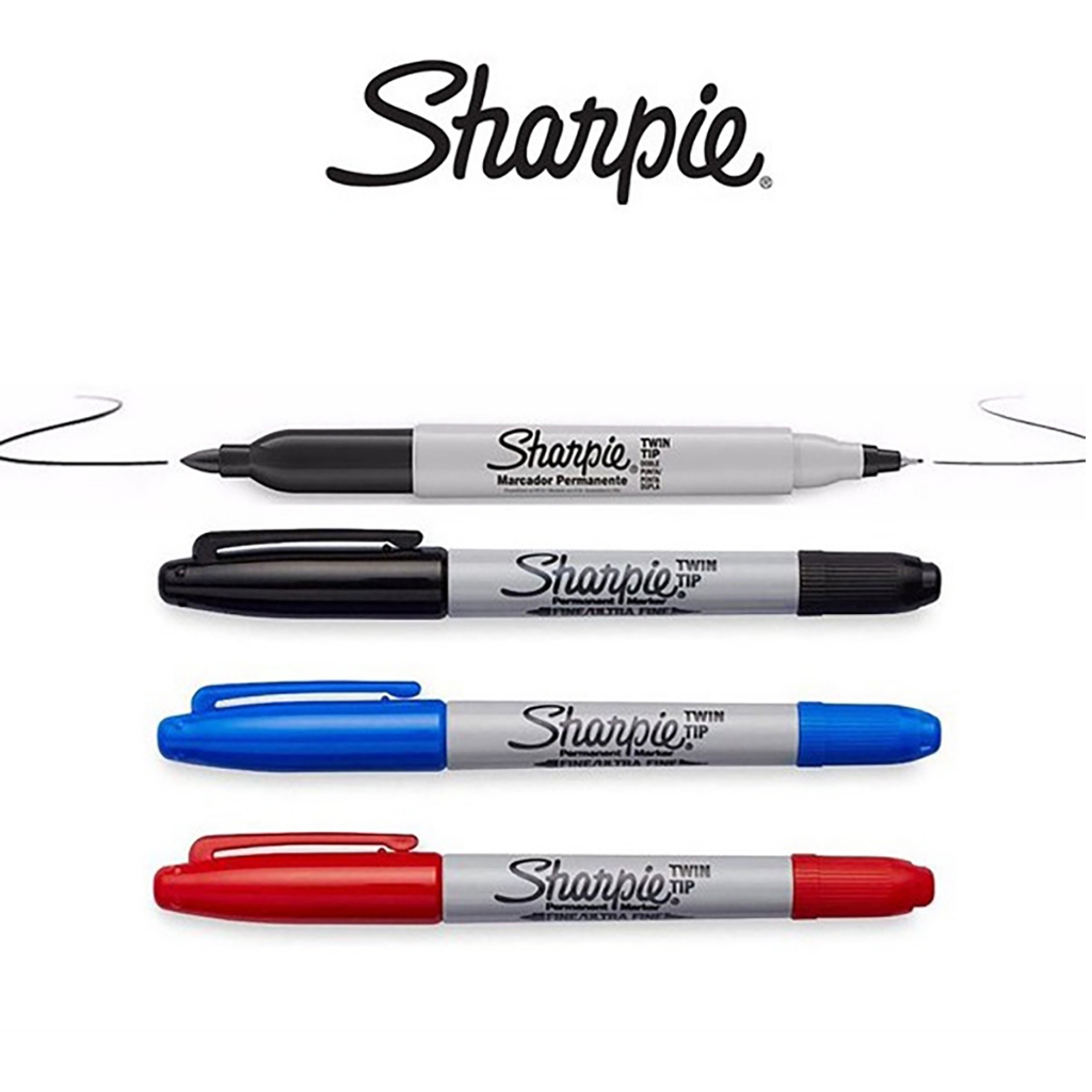 ปากกามาร์คเกอร์ ชาร์ปี้ 2 หัว ปากกาเคมี ชนิดถาวร Sharpie Twin Tip  (1 ด้าม)