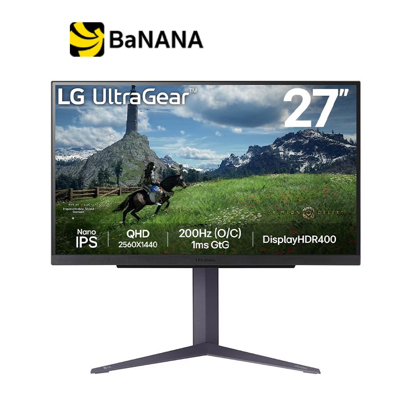 จอมอนิเตอร์ LG 27GS85Q-B.ATM Gaming Monitor (Nano IPS 2K 180Hz) by Banana IT