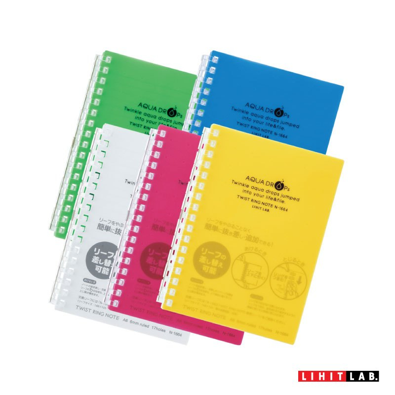 สมุดโน๊ตเปลี่ยนไส้ได้ขนาด A6 (LIHIT Twist Ring Note A6) N-1664