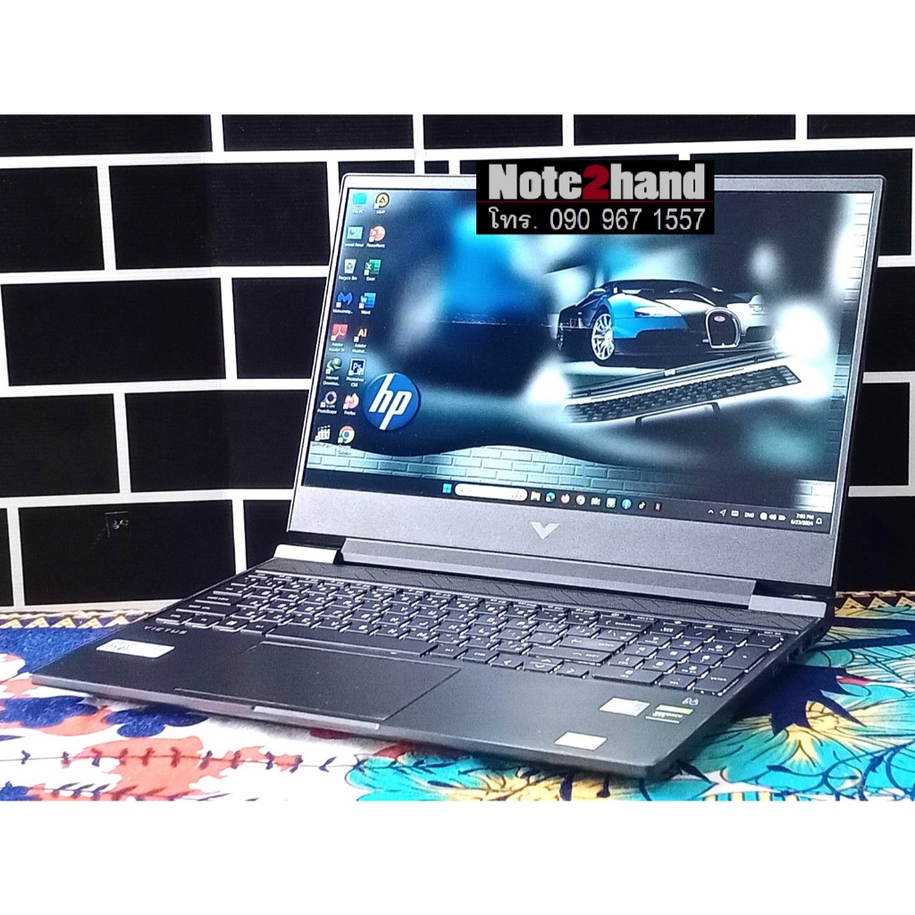 โน๊ตบุ๊คมือสอง HP CPU AMD Ryzen 5 5600H จอ15.6”IPS 144 Hz แรม8+NVMe512+GTX4GB+ประกันศูนย์