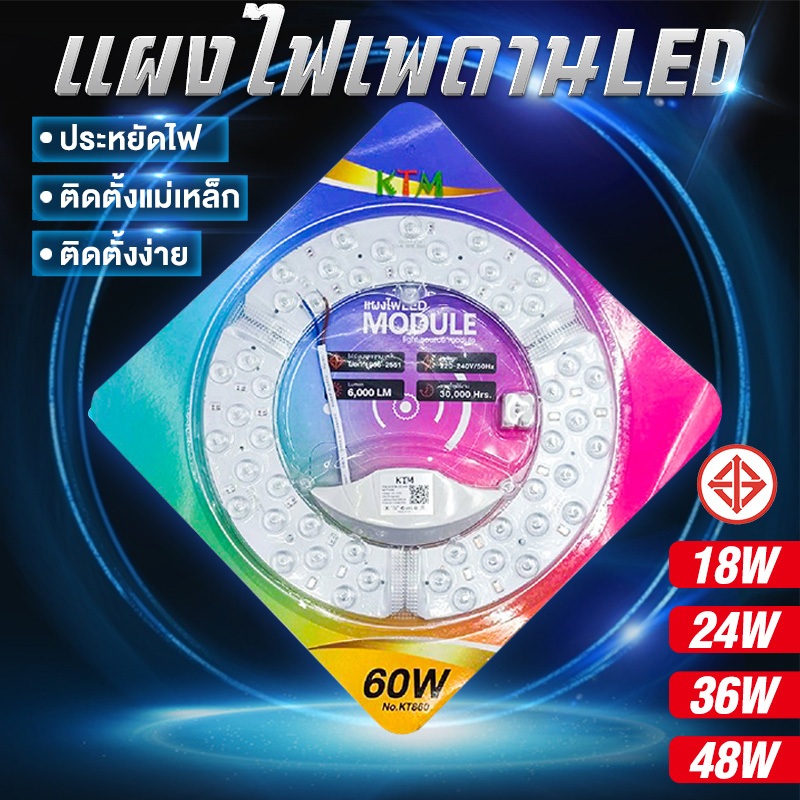 แผงไฟเพดานled 60W/36w/48w3แสง แผงไฟแม่เหล็ก แผงไฟ led โคมเพดานled แผงไฟแม่เหล็ก แผงไฟ led กลมแผงไฟ
