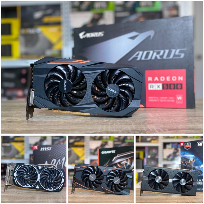 การ์ดจอ VGA RX 580-570-480-470 8GB/4GB RX 5700XT 8GB มือสอง สภาพสวย