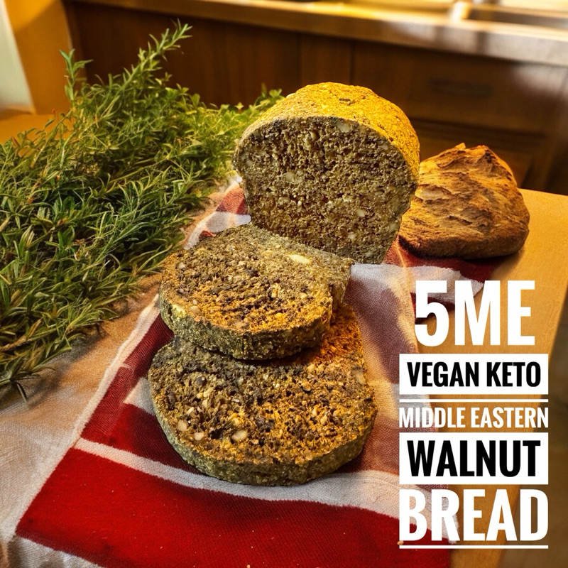 5ME Vegan Keto Middle Eastern Walnut Bread