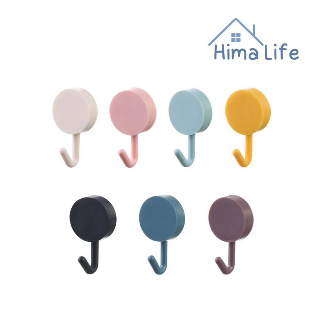 ตะขอแขวนผนัง ยกโหล 12ชิ้น 24ชิ้น 36ชิ้น ไม่ต้องเจาะผนัง สุ่มสี Hima Life