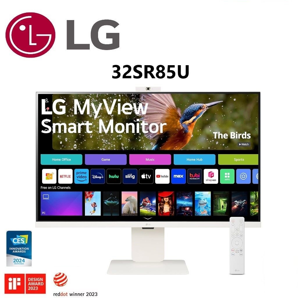 [0%] LG 32SR85U-W 32" MyView 4K,IPS, webOS Smart Monitor, USB Type-C, Webcam & Speaker, HDR10, AirPl