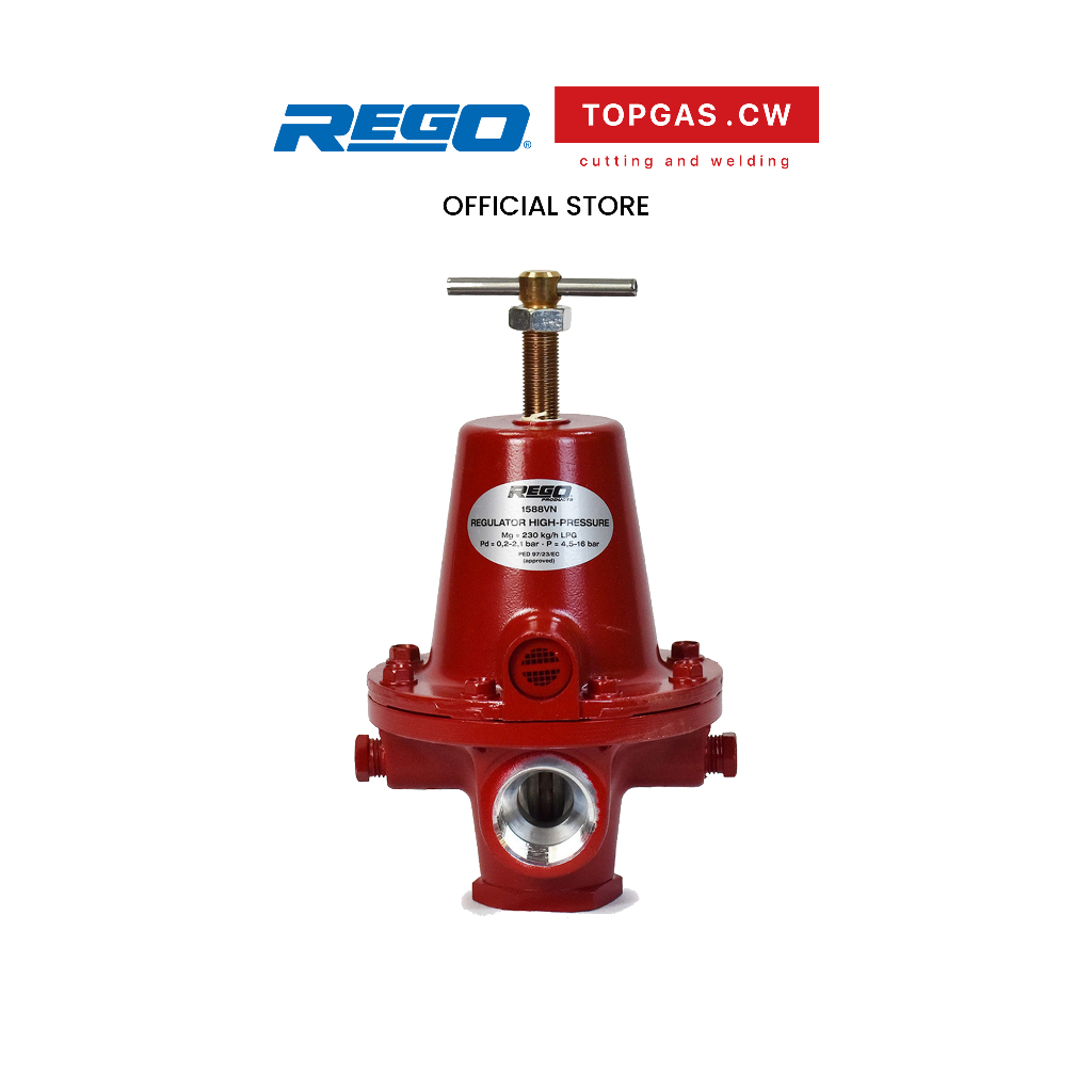 หัวปรับแรงดันสูง High Pressure Regulator REGO รุ่น 1580 ❘ topgascw