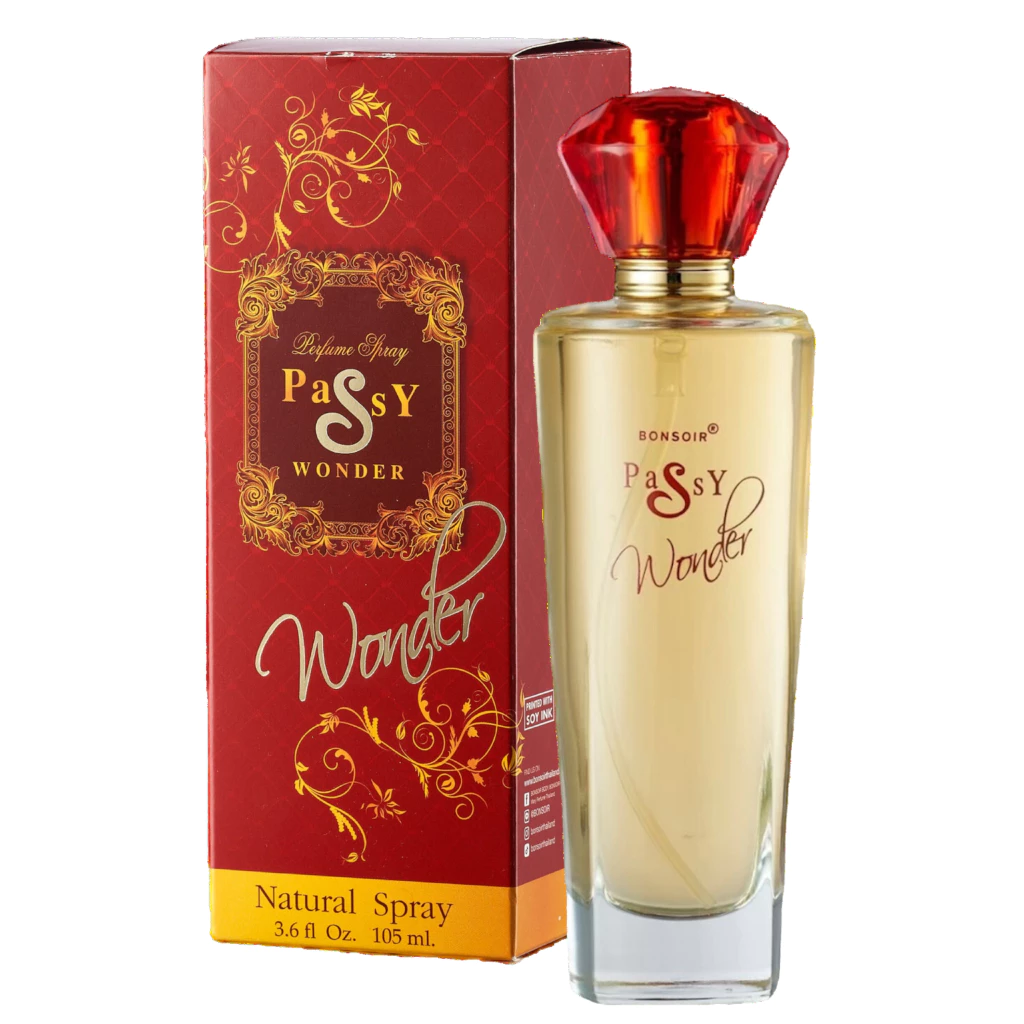 (ส่งจากแบรนด์โดยตรง) BONSOIR ขายดีเบอร์หนึ่ง น้ำหอมผู้หญิง รุ่น PASSY 105 ML กลิ่น WONDER หอมหวาน วนิลา เบอร์รี่ สดชื่น