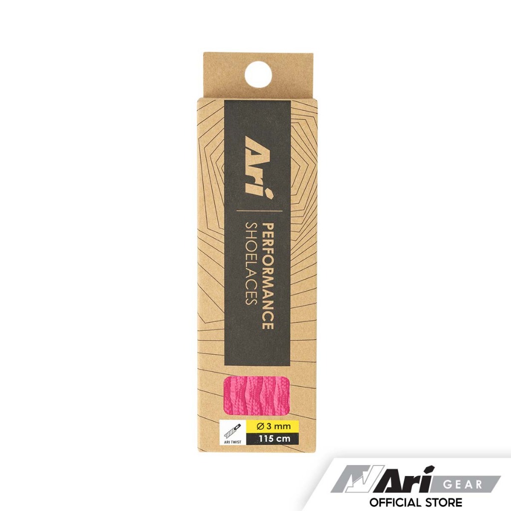 ARI TWIST SHOELACES - PINK เชือกรองเท้า อาริ TWIST สีชมพู