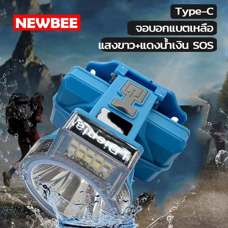 ์NEOBEE ไฟฉายคาดหัว อเนกประสงค์ COB+LED ชาร์จไฟ กระทัดรัด A9