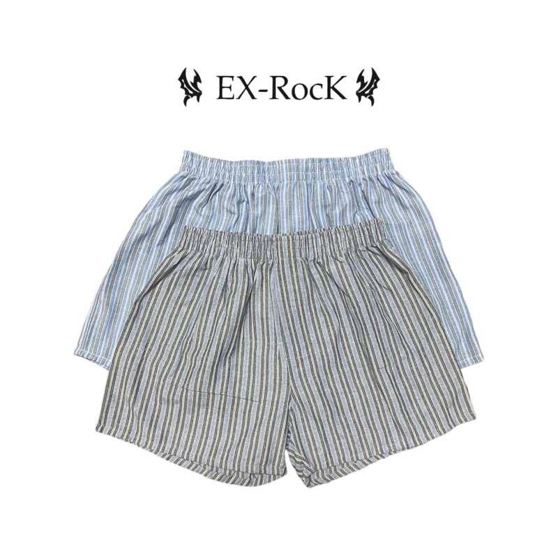 บ๊อกเซอร์ลายริ้ว(BOXER) กางเกงขาสั้น EX ROCK ใส่สบาย M-2XL