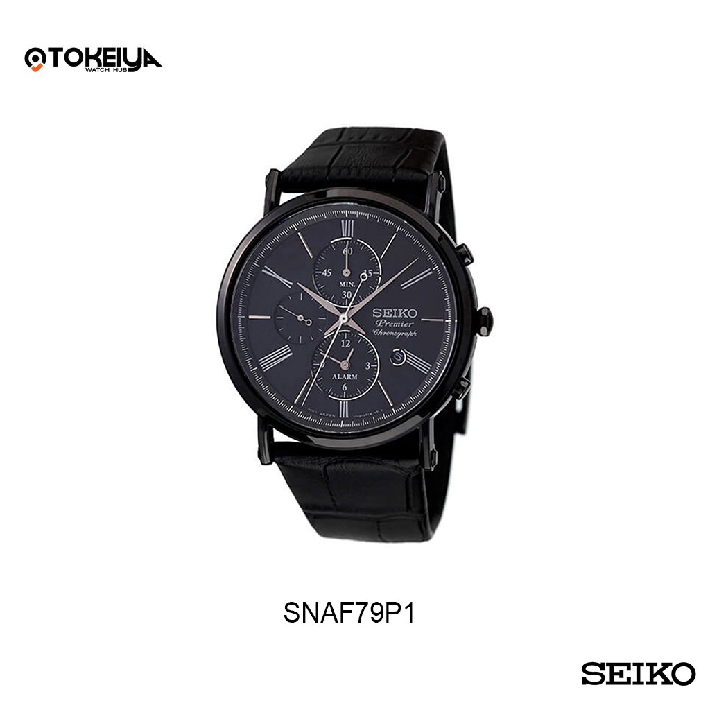 นาฬิกาข้อมือผู้ชาย SEIKO PREMIER CHRONOGRAPH QUARTZ รุ่น SNAF79P สินค้าของแท้ มีใบรับประกัน