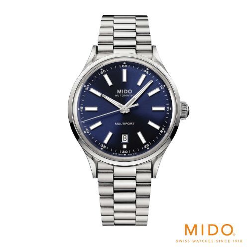 Mido รุ่น MULTIFORT PATRIMONY POWERWIND นาฬิกาสำหรับผู้ชาย รหัสรุ่น M040.407.11.041.00 สีน้ำเงิน